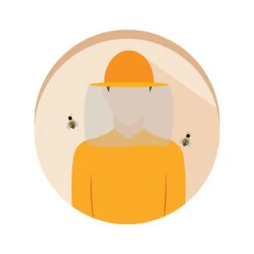 Isolated beekeeper icon Stock Illustration