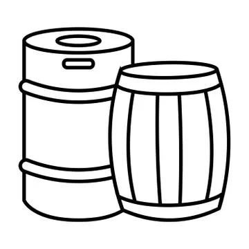 Isolated beer barrel icon Stock Illustration