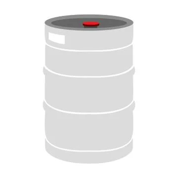 Isolated beer barrel Stock Illustration