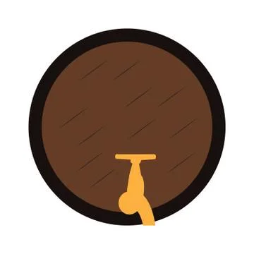 Isolated beer barrel Illustrazione stock