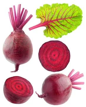 Isolated beetroot collection Stock Photos