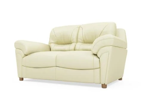 Isolated beige sofa over white background Stock-Illustration
