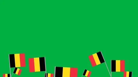 Isolated Belgium flag Stock Footage 197036042