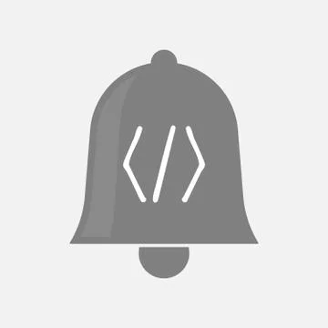 Isolated  bell with a code sign Stock-Illustration