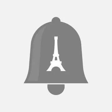 Isolated bell with   the Eiffel tower イラスト素材