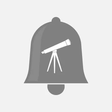 Isolated bell icon with a telescope Stock Illustration