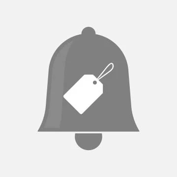 Isolated  bell with a label Illustrazione stock