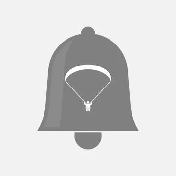 Isolated  bell with a paraglider イラスト素材