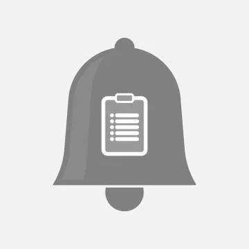 Isolated  bell with a report Stock Illustration