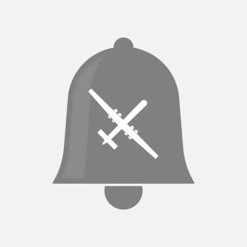 Isolated  bell with a war drone Stock Illustration