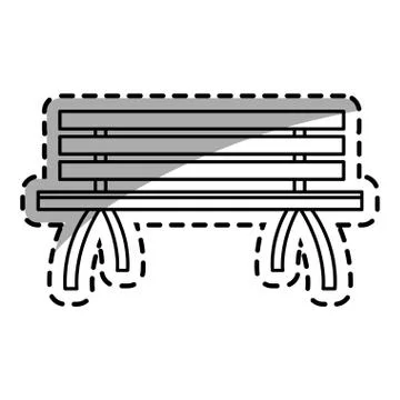 Isolated bench of park design Ilustração Stock