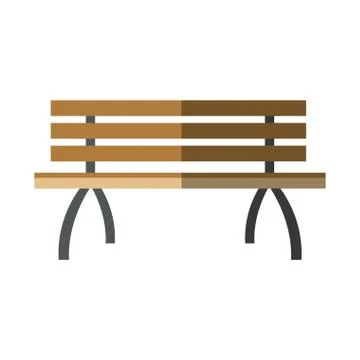 Isolated bench of park design Ilustração Stock