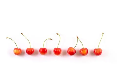 Isolated berries cherry on a white background. Stock Photos
