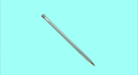 Isolated bic pen spinning around on itself on azure colored background. Stock Footage 143595513