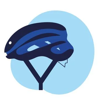 Isolated bicycle helmet icon Flat design Vector Stock Illustration