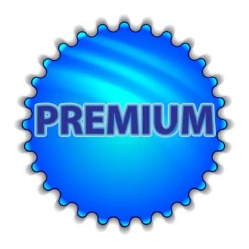 Isolated big blue button sticker with text 스톡 일러스트