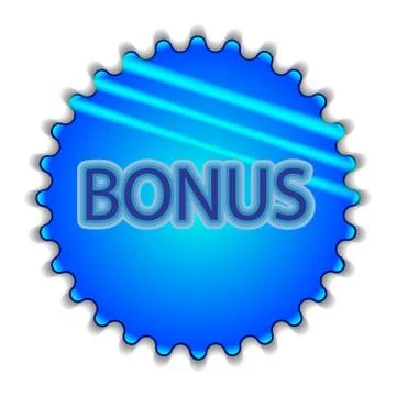 Isolated big blue button sticker with text 스톡 일러스트