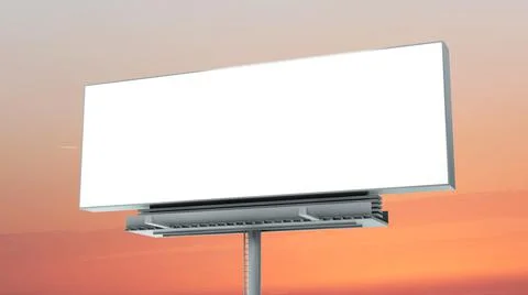 Isolated billboard mockup Stock Illustration