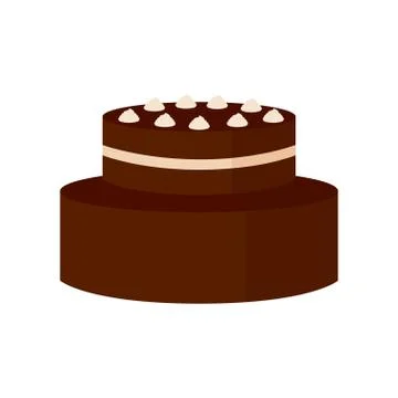 Isolated birthday cake Stock Illustration