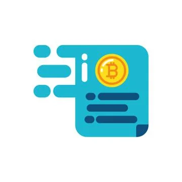 Isolated bitcoin document vector design Stock Illustration
