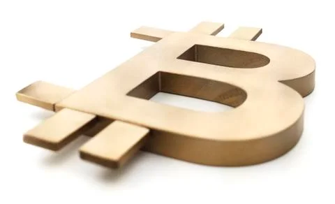 Isolated Bitcoin Symbol Foto stock