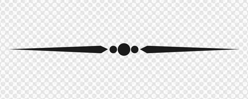 Isolated Black Arrow with Three Circular Targets on Transparent Background Stock Illustration