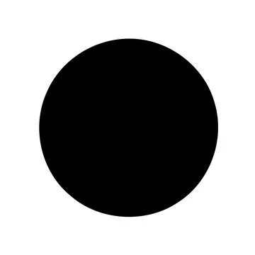 Isolated Black Circle on White Background Design Illustrazione stock