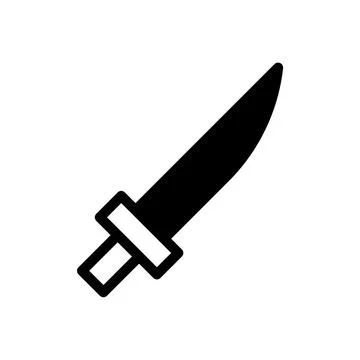 Isolated Black Dagger Icon on White Background Stock Illustration