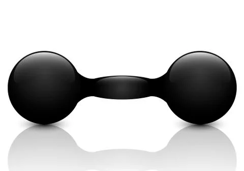 Isolated black dumbbell Stock Illustration