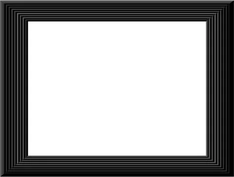 Isolated black frame (border) Stock Illustration