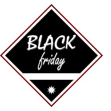 Isolated black friday label Stock Illustration