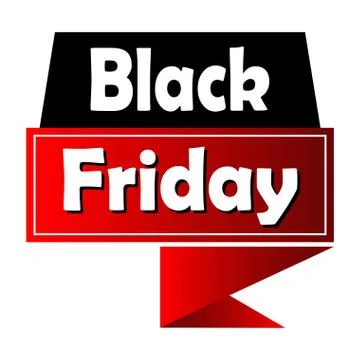 Isolated black friday label Stock Illustration