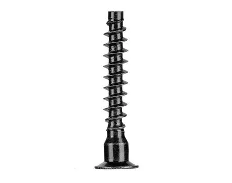 Isolated Black Metal Countersunk Hex Screw for Engineering and Hardware Use Stock Photos