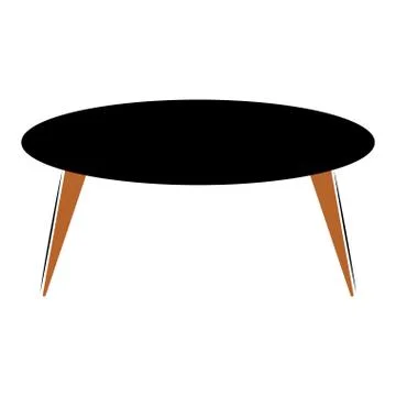 Isolated black office coffee table Stock Illustration