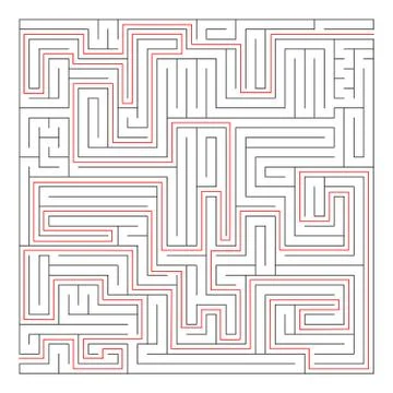 Isolated black square maze labyrinth Stock Illustration