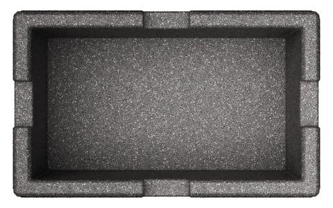 Isolated Black Styrofoam 3D Rendered Box with Clipping Path Stock Illustration