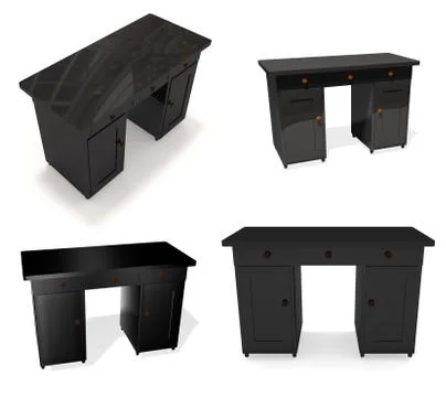 Isolated black table Stock Illustration