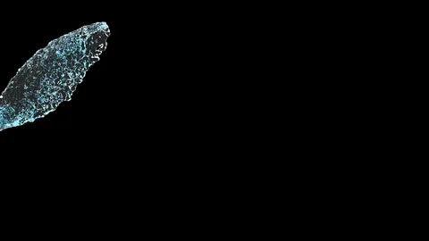 Isolated on black with true alpha channel mask for real semi transparency of Stock Footage 96344461