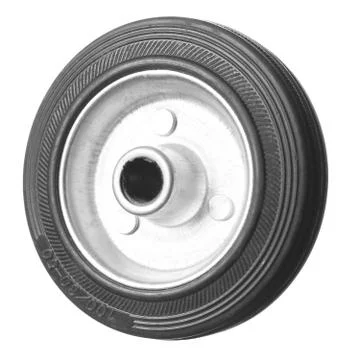 Isolated Black Wheel Stock Photos