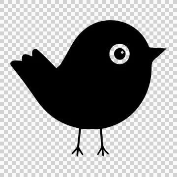 Isolated blackbird cutout. Illustrazione stock