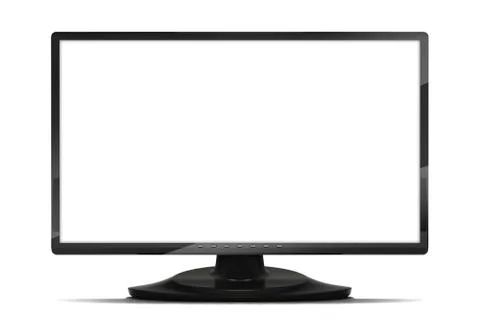 Isolated blank computer or television screen Stock Illustration