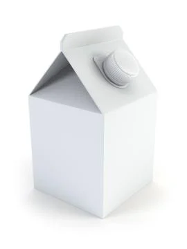 Isolated blank milk box Stock Illustration