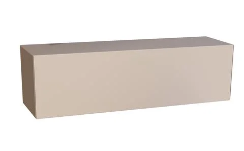 Isolated Blank Mockup Creative Box on White Background. Stock Illustration