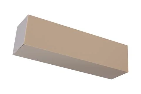 Isolated Blank Mockup Creative Box on White Background. Stock Illustration