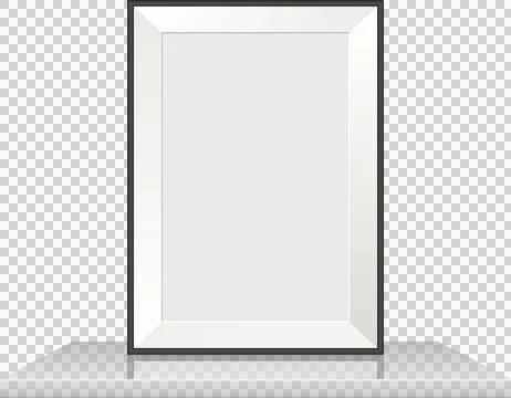 Isolated blank picture frame. Empty white space for inserting art, photos, .. Stock Illustration