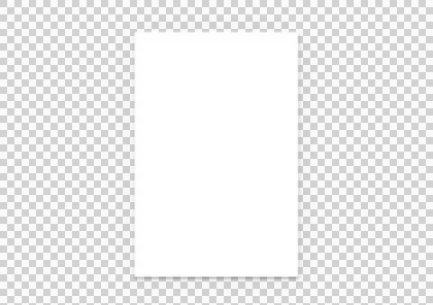 Isolated blank sheet of white paper page A4 size on transparent background png Stock Illustration