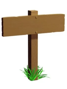Isolated blank signpost Stock Illustration