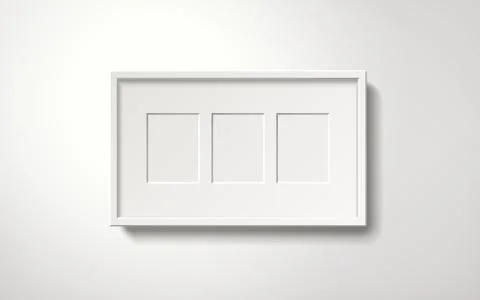 Isolated blank white frame Stock Illustration