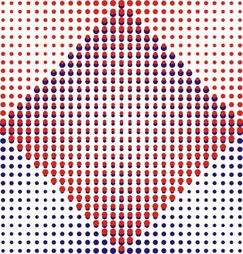 Isolated blue and red background Stock Illustration