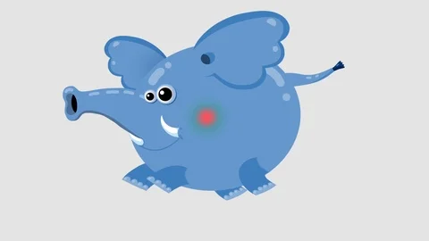 Isolated blue cartoon elephant character... | Stock Video | Pond5 Isolated blue cartoon elephant character... | Stock Video | Pond5